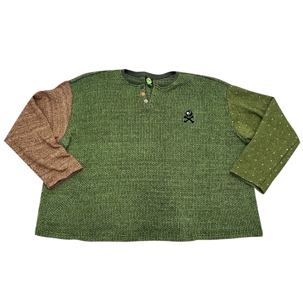 NEW Tunnel Vision Green Darlene Oversized Henley Small